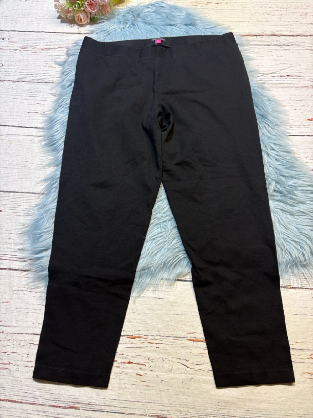 Vince Camuto Black Stretch Pull On Crop Legging Pants sz XL